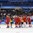 GANGNEUNG, SOUTH KOREA - FEBRUARY 25: Players from the Olympic Athletes from Russia and Germany shake hands following the Olympic Athletes from Russia's 4-3 overtime win during gold medal game action at the PyeongChang 2018 Olympic Winter Games. (Photo by Andre Ringuette/HHOF-IIHF Images)

